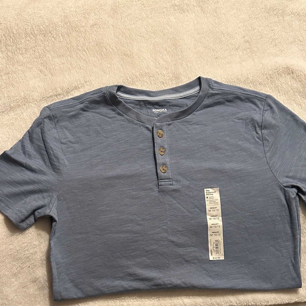 Sonoma Slate Blue Henley Tee